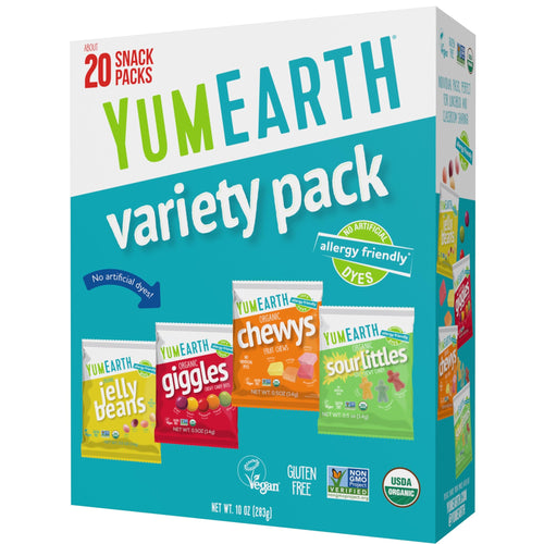 YumEarth Organic Candy Variety Box (Pack of 20)