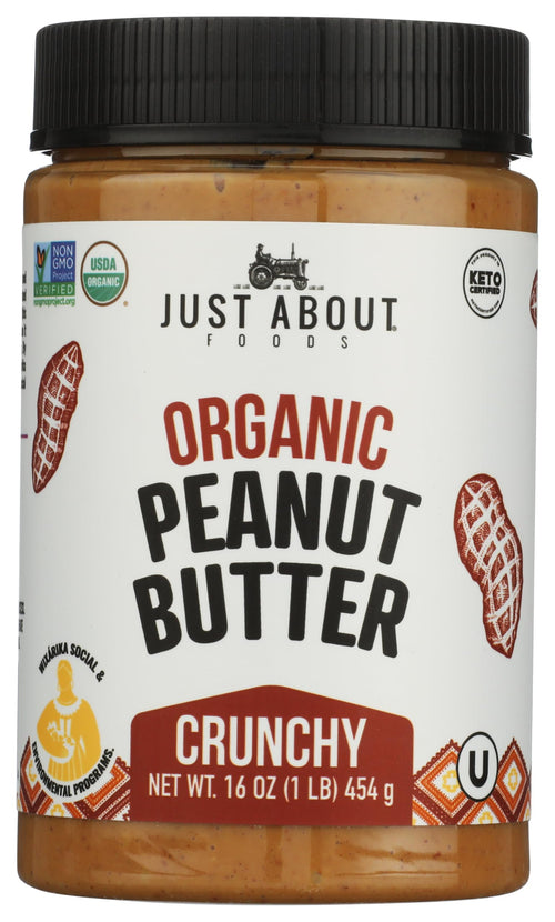 Just About Foods Organic Crunchy Peanut Butter, 1 lb