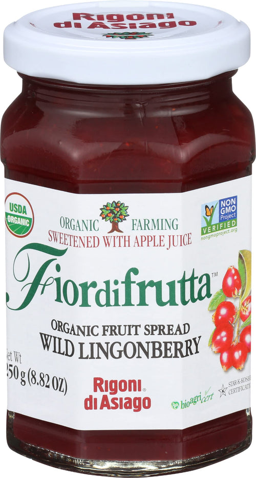 Fior di Frutta Organic Wild Lingonberry Fruit Spread, 8.82 oz