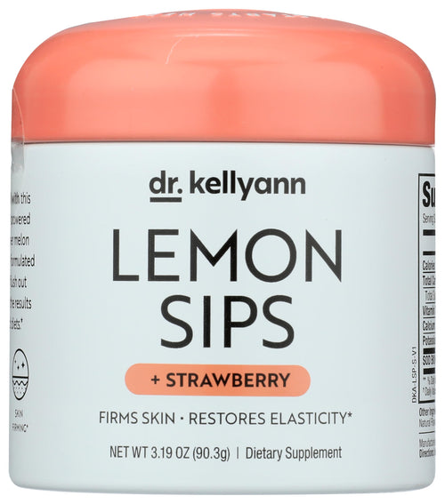 Dr. Kellyann Lemon Sips Citrus Drink Mix, Strawberry Lemonade, 21 Servings
