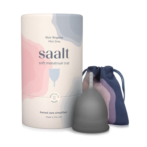 Saalt Soft Reusable Menstrual Cup with Carry Bag