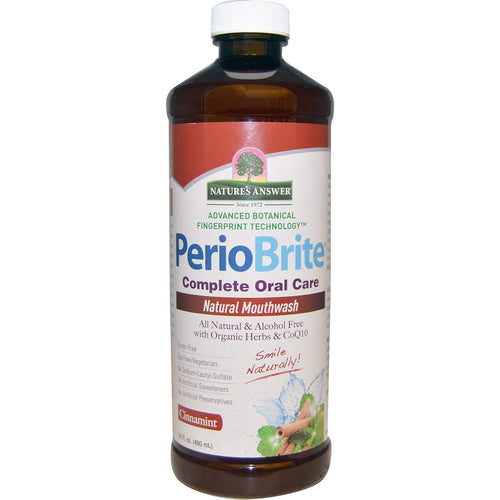 Nature's Answer PerioBrite Alcohol-Free Mouthwash, Cinamint, 16 oz (Pack of 2)