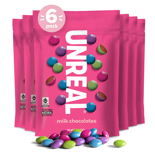 UNREAL Milk Chocolate Gems, 6 oz (Pack of 6)