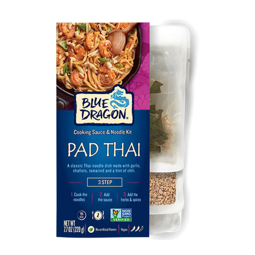 Blue Dragon Pad Thai 3 Step Cooking Sauce & Rice Noodle Kit, 7.7 oz