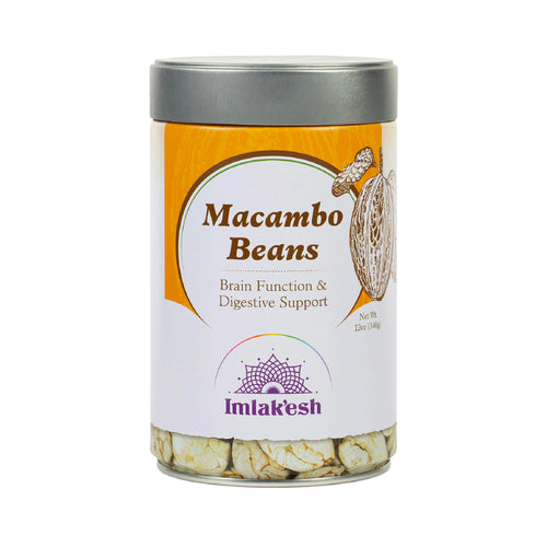 Imlakesh Roasted & Salted Macambo Beans, 12 oz Metal Jar