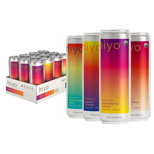 Hiyo Non-Alcoholic Functional Seltzer, 12 fl oz (Pack of 12)