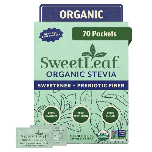 SweetLeaf Stevia Powder Sweetener, Sugar Free, 70 Packets