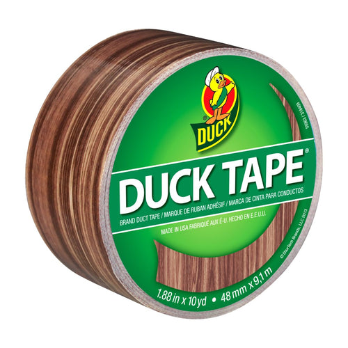 Duck Tape Printed Duct Tape, Woodgrain Pattern, 1.88 in x 10 yd