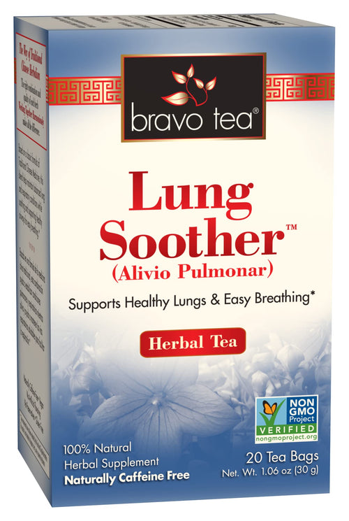 Bravo Tea Lung Soother Herbal Tea, Caffeine Free, 20 Tea Bags