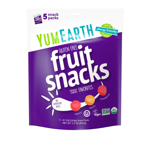 YumEarth Organic Fruit Snacks, 5 Snack Packs