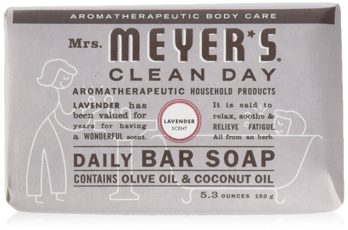Mrs. Meyer's Clean Day Bar Soap, Lavender, 5.3 oz (Pack of 12)