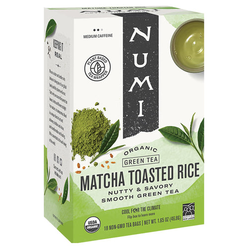 Numi Matcha Toasted Rice Green Tea, 18 Bags (Pack of 2)
