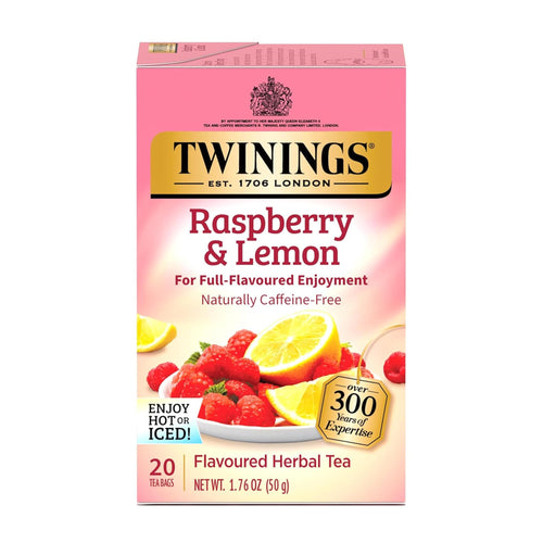 Twinings Raspberry & Lemon Herbal Tea, 20 Count