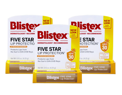 Blistex 5 Star Lip Protection, 0.15 oz (Pack of 3)