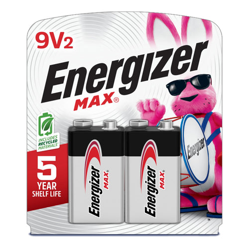 Energizer MAX 9V Alkaline Batteries (Pack of 2)