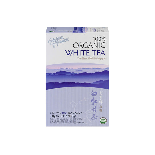 Prince of Peace Organic Premium White Tea, 100 Tea Bags (Pack of 3)