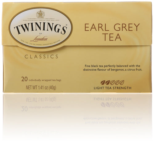 Twinings of London Earl Grey Black Tea Bags, 20 Count
