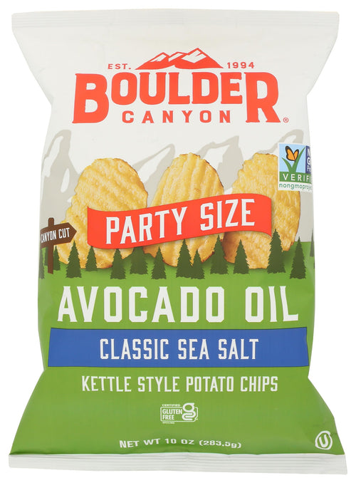 Boulder Canyon Avocado Oil Classic Sea Salt Kettle Style Potato Chips, 10 oz