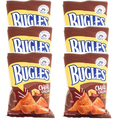 Bugles Chili Cheese Corn Snacks, 3 oz (Pack of 6)