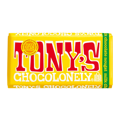 Tony's Chocolonely Milk Chocolate Honey Almond Nougat Bar, 6.35 oz