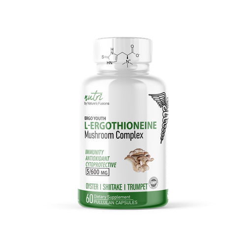 Nutri L-Ergothioneine 600 mg with Organic Mushroom Complex, 60 Capsules