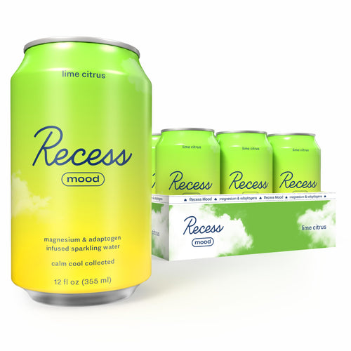 Recess Mood Calm Drink, Lime Citrus (Pack of 12)