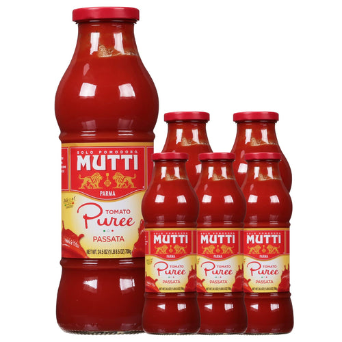 Mutti Tomato Passata Puree, 24.5 oz (Pack of 6)