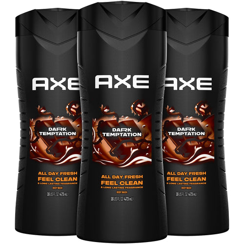 Axe Men's Body Wash, Dark Temptation, 16 fl oz (Pack of 3)