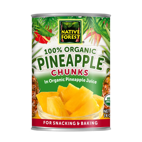 Native Forest Organic Pineapple Chunks, 14 oz (Pack of 6)