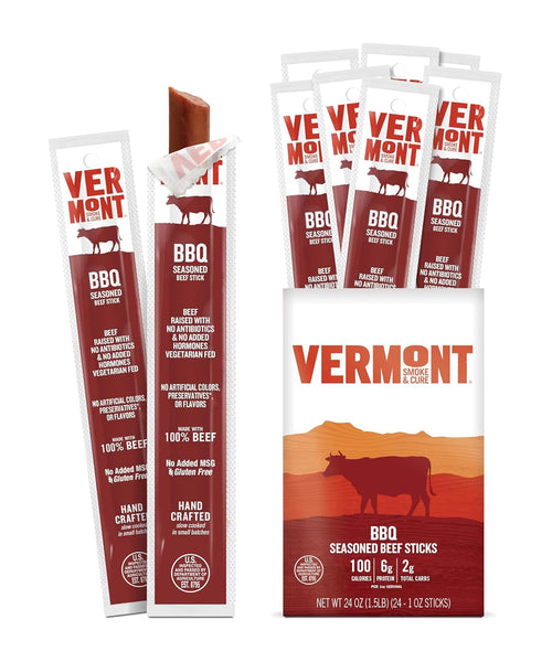 Vermont Smoke & Cure BBQ Beef Sticks (24 Count)