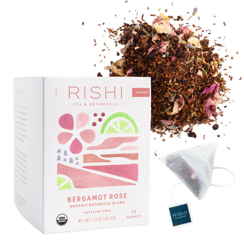 Rishi Tea Bergamot Rose Organic Herbal Tea Bags, 15 Count