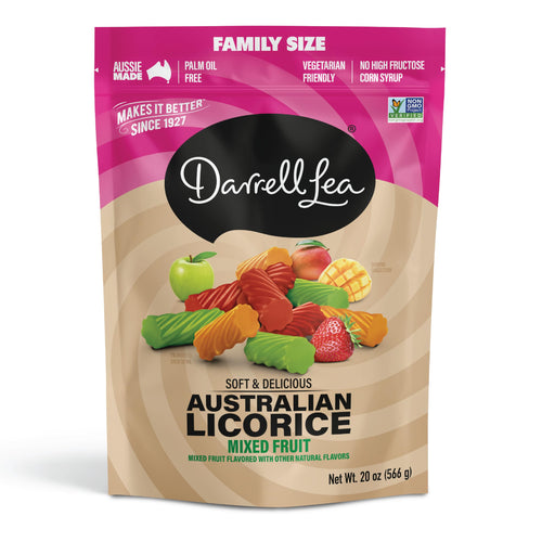 Darrell Lea Soft Australian Licorice, Mixed Fruit, Family Size, 20 oz