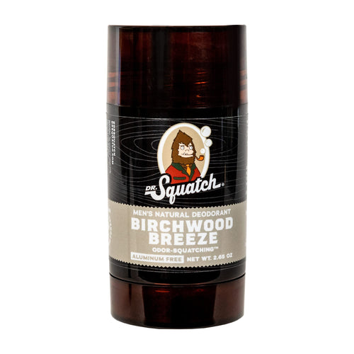Dr. Squatch Natural Deodorant for Men, Birchwood Breeze, 2.65 oz