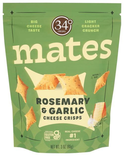 34 Degrees Cheese Rosemary Garlic Crisps, 3 oz