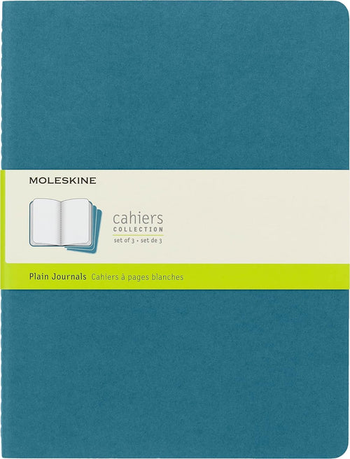 Moleskine Cahier Journal, Large, Ruled, Black, Soft Cover, 80 Pages (Pack of 3)
