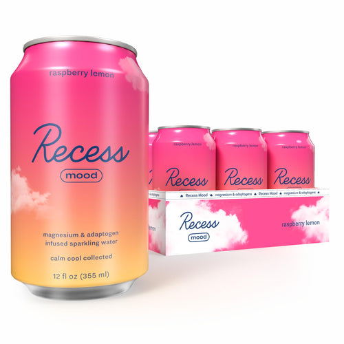 Recess Mood Calm Drink, Raspberry Lemon (Pack of 12)