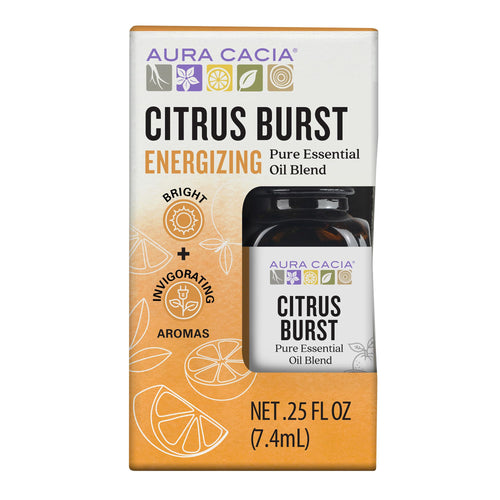 Aura Cacia Citrus Burst Essential Oil Blend, 0.25 fl oz