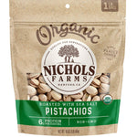Nichols Farms Organic In-Shell California Pistachios, Roasted with Sea Salt, 1 lb
