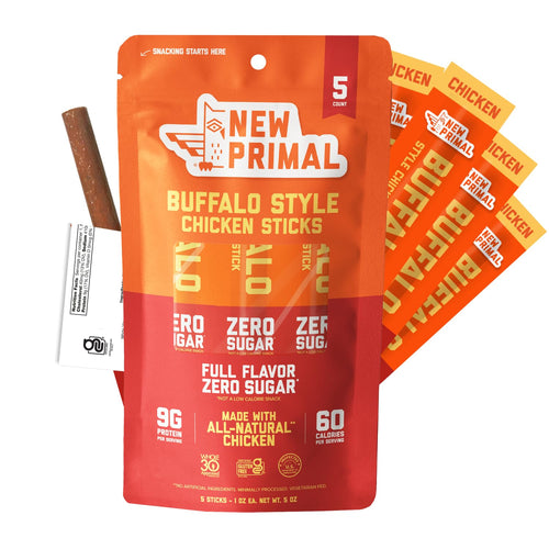 New Primal Buffalo Chicken Sticks, 5 Count
