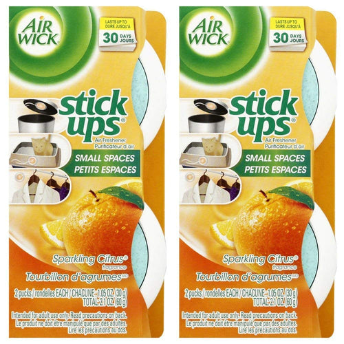 Air Wick Stick Ups Air Freshener, Sparkling Citrus, 2 Count (Pack of 2)