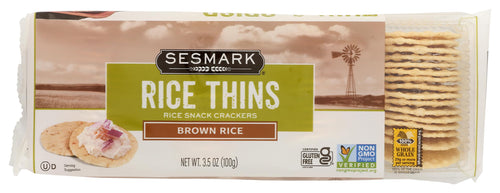Sesmark Gluten-Free Brown Rice Thins, 3.5 oz