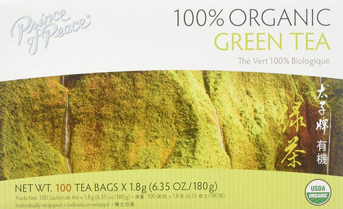 Prince of Peace Organic Green Tea, 100 Tea Bags