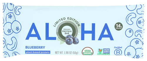 Aloha Organic Blueberry Protein Bar, 1.98 oz