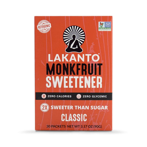 Lakanto Sugar-Free Classic Monkfruit Sweetener Packets, 3.17 oz (Pack of 8)