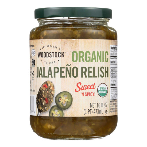 Woodstock Farms Organic Jalapeno Relish, 16 oz
