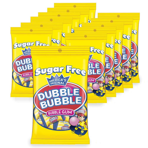 Tootsie Roll Sugar Free Dubble Bubble Gum, 3.5 oz Bag (Pack of 12)