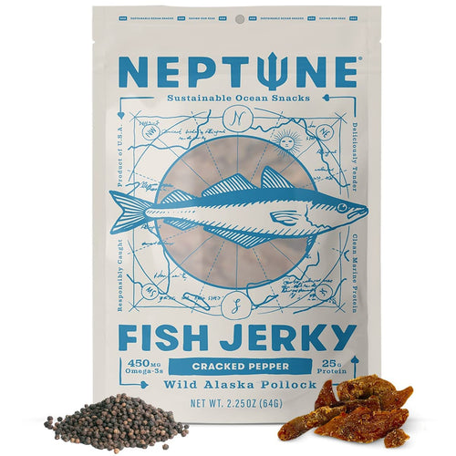 Neptune Fish Jerky, Cracked Pepper, 2.25 oz