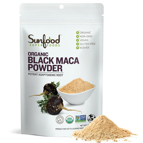 Sunfoods Superfoods Organic Black Maca Powder, 4 oz