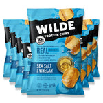 Wilde Sea Salt and Vinegar Protein Chips, 2.25 oz (Pack of 8)