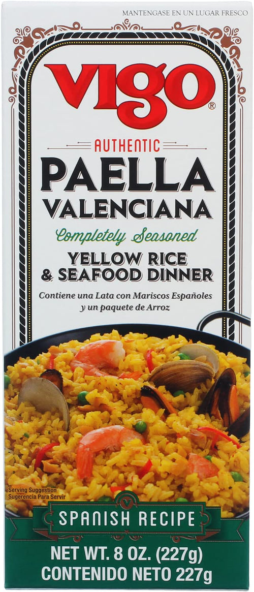 Vigo Authentic Paella Valenciana Yellow Rice & Seafood Dinner, 8 oz
